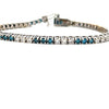 14k White Gold 4.75ct Blue and White Diamond Bracelet