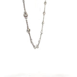 Gorgeous 19” 14k White Gold Diamond Necklace