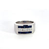 Men’s Linear Sapphire and Diamond Ring