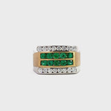 Men’s Emerald and Diamond Ring