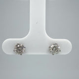 0.92 Carats of 14 Karat White Gold Diamond Stud Earrings