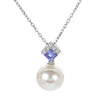 Pearl Pendant accented with Tanzanite and Diamonds