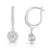 14K gold and white diamond hoop earrings, stunning 1.19 total carat weight.