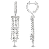 14K gold and white diamond chandelier earrings, stunning 1.77 total carat weight.