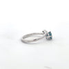 Gorgeous Blue and White Diamond Overlap Ring