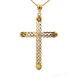 14k Gold Filigree Cross Pendant