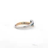 Beautiful Half and Half Blue/White Diamond Ring