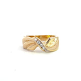 Unique 14k Yellow Gold  Diamond Ring