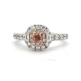 .27ct Pink and .87ct White Diamond Ring