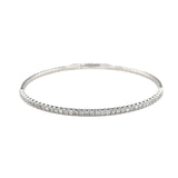 14k White Gold 1.0ct White Diamond Bangle