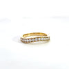 14k Yellow Gold Diamond Slope Design Ring