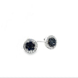14kt White Gold .58ct Black .23ct White Diamond Earring