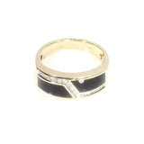 Art Deco Onyx and Diamond Band