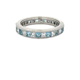 1.00ct Aquamarine .84ct Diamond Ring