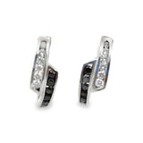 14kt White Gold .76ct Black .52ct White Diamond Earring