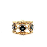 18k Yellow Gold 2.30ct Spinel and .46ct Diamond Ring