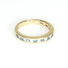 Channel set Blue and White Diamond Ring