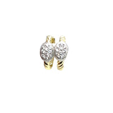 14k Yellow and White Gold .36ct Diamond Earrings