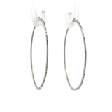 14k White Gold 1.0ct Diamond Hoop Earrings