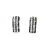 14kt White Gold .41ct Black .97ct White Diamond Earring