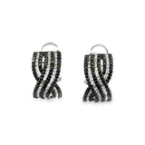 14kt White Gold .86ct Black .75ct White Diamond Earring