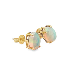 14k Yellow Gold 1.70ct Opal Earrings