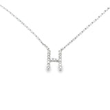 10k White Gold .05ct White Diamond Necklace