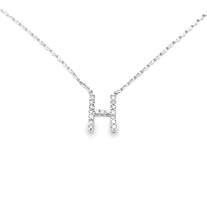 10k White Gold .05ct White Diamond Necklace