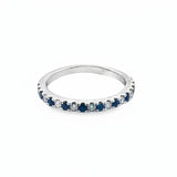 14k White Gold .50ct Sapphire and .21ct White Diamond Ring