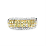14k White and Yellow Gold .79ct Yellow and .25ct White Diamond Ring