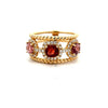 18k Yellow Gold 2.30ct Red Spinel and .46ct Diamond Ring
