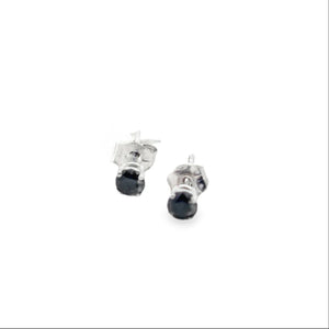 14kt White Gold .31ct Black Diamond Earring