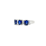 14k White Gold 1.85ct Sapphire .27ct White Diamond Ring