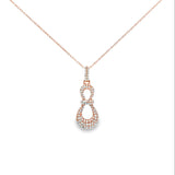 Delicate 14k Rose Gold .45ct Diamond Necklace
