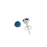 14k White Gold 1.24ct Blue Diamond Earrings