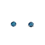 14k White Gold 1.24ct Blue Diamond Earrings