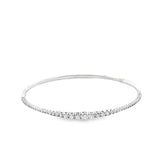 14k White Gold 1.35ct Diamond Bangle