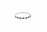 14k White Gold .14ct Sapphire and .14ct White Diamond Ring