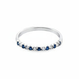 14k White Gold .14ct Sapphire and .14ct White Diamond Ring