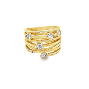 14k Yellow Gold .82ct White Diamond Ring