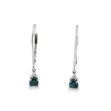 14kt White Gold .60ct Blue Diamond Earring