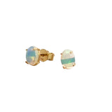 14k Yellow Gold 1.01ct Opal Earrings