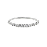 14k White Gold 6.08ct Diamond Bangle
