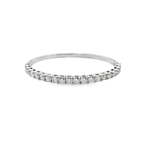 14k White Gold 6.08ct Diamond Bangle