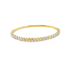 14k Yellow Gold 3.85ct Diamond Bangle