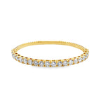 14k Yellow Gold 6.10ct Diamond Bangle