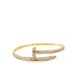 14k Yellow Gold 2.00ct Diamond Bangle