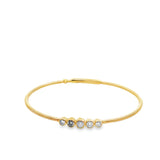 14k Yellow Gold 0.71ct Diamond Bangle