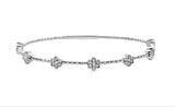 14k White Gold 0.81ct Diamond Bangle