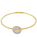 14k Yellow Gold 0.24ct Diamond Bangle